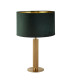 London Table Lamp Knurled Brass Green Velvet Shade_Off