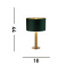 London Table Lamp Knurled Brass Green Velvet Shade_Line