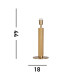 Base Only London Table Lamp Knurled Gold Metal_Line