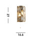 Bijou 2 Light Wall Light Antique Brass Champagne Glass_Line