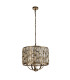 Bijou 5 Light Pendant Antique Brass Champagne Glass_Off