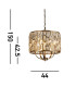 Bijou 5 Light Pendant Antique Brass Champagne Glass_Line