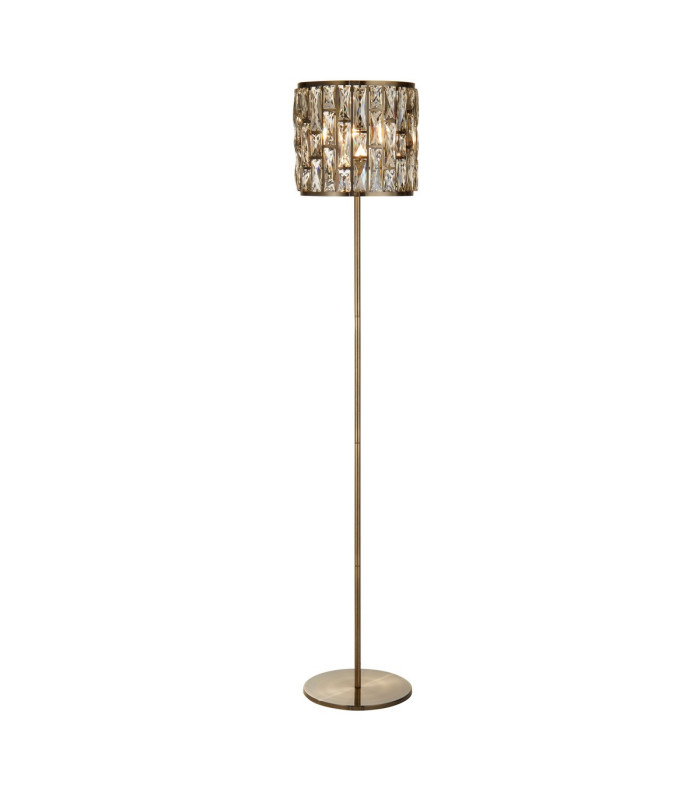 Bijou Floor Lamp Antique Brass Champagne Glass_Main