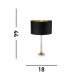 Scarborough Table Lamp Crystal Brass Black Velvet_Line