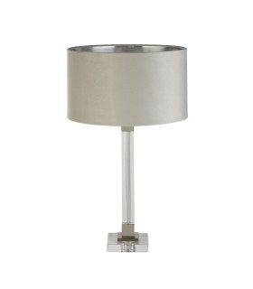 Scarborough Table Lamp Crystal Satin Nickel Grey Velvet_Off