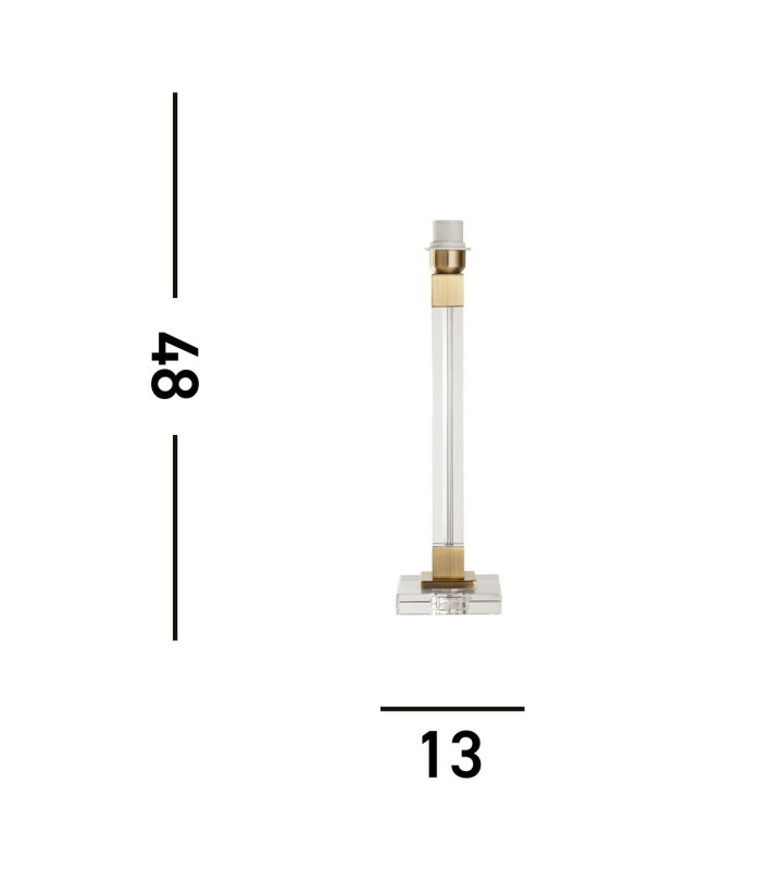 Base Only Scarborough Table Lamp Brass Crystal_Line