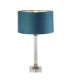 Scarborough Table Lamp Crystal Satin Nickel Teal Velvet_Main