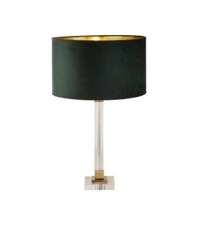 Scarborough Table Lamp Crystal Brass Green Velvet_Main