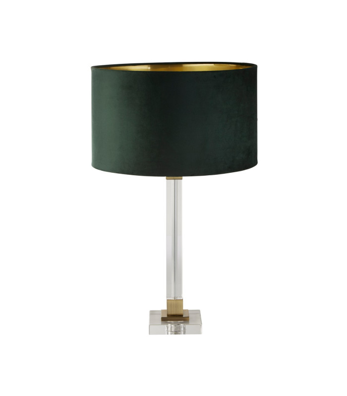 Scarborough Table Lamp Crystal Brass Green Velvet_Off
