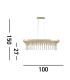 Gemma 8 Light Bar Pendant Satin Brass Clear Crystal_Line