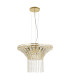 Gemma 8 Light Round Pendant Satin Brass Clear Crystal_Off