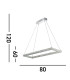 Clover Rectangular Pendant Chrome Clear Glass_Line
