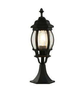 Bel Aire Outdoor Post 500mm Black with Clear Glass_Main