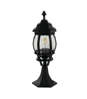Bel Aire Outdoor Post 500mm Black with Clear Glass_Off