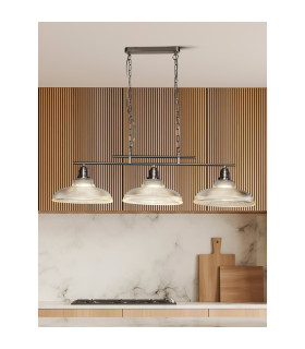 Bistro III 3 Light Bar Pendant Satin Silver Metal_Room