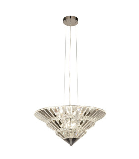 Savannah 8 Light Pendant To Flush Chrome Clear Crystal_Main