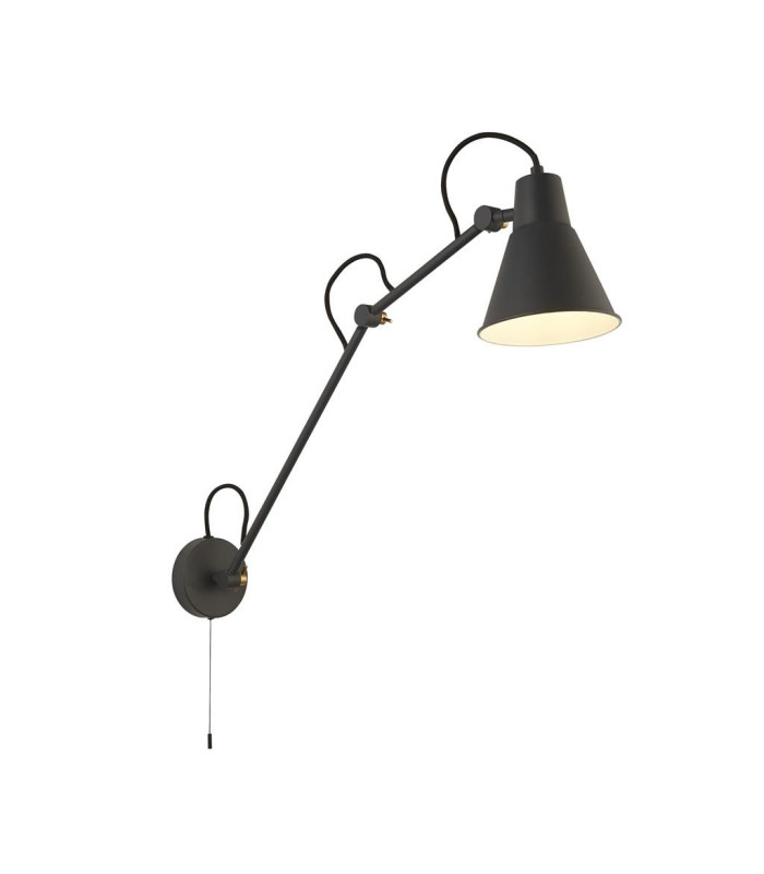 Swing Arm Wall Light Grey Metal_Main