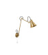 Swing Arm Wall Light Brass Metal_Off