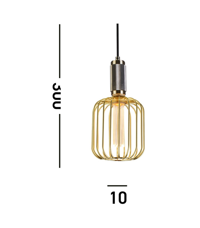 Suspension Cable Antique Brass Gold Braided Cable_Line
