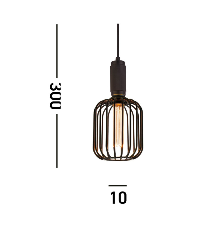 Suspension Cable Knurled Black Black Braided Cable_Line