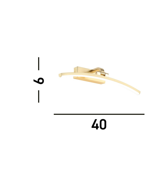 Santorini 40cm Picture Light Satin Brass Brushed Metal_Line