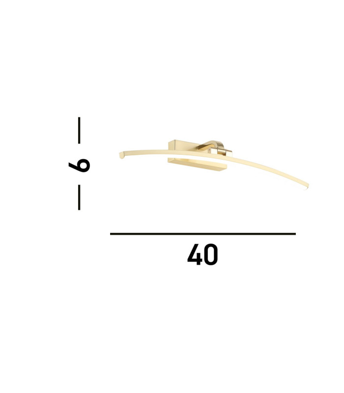 Santorini 50cm Picture Light Satin Brass Polished Metal_Line