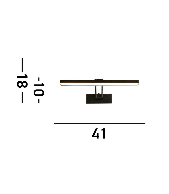 Rhodes 40cm Picture Light Black Metal_Line