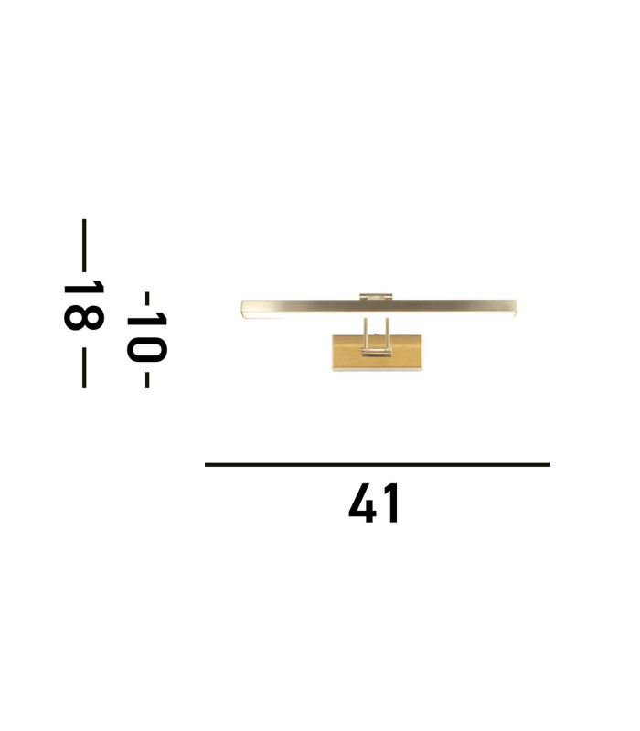 Rhodes 40cm Picture Light Satin Brass Metal_Line