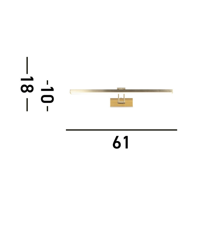 Rhodes 60cm Picture Light Satin Brass Metal_Line