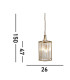 Victoria 2 Light Pendant Antique Brass Clear Crystal_Line