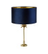 Palm Table Lamp Satin Brass Navy Velvet Shade_Off