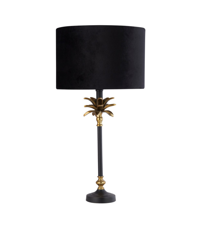Base Only Palm Table Lamp Satin Brass Black Metal_Off