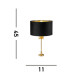 Base Only Palm Table Lamp Satin Brass Black Metal_Line