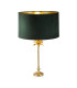Palm Table Lamp Satin Brass Green Velvet Shade_Main