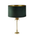 Palm Table Lamp Satin Brass Green Velvet Shade_Off