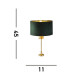 Palm Table Lamp Satin Brass Green Velvet Shade_Line