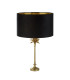 Palm Table Lamp Satin Brass Black Velvet Shade_Off