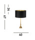 Whitby Table Lamp Antique Brass Black Velvet Shade_Line
