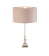 Whitby Table Lamp Chrome Pink Velvet Shade_Main