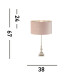 Whitby Table Lamp Chrome Pink Velvet Shade_Line