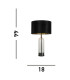 Oxford Table Lamp Glass Black Marble Black Velvet_Line