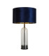 Oxford Table Lamp Glass Black Marble Navy Velvet_Main
