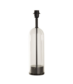 Base Only Oxford Table Lamp Black Marble and Glass_Off