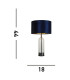 Oxford Table Lamp Glass Black Marble Navy Velvet_Line