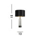 Base Only Oxford Table Lamp Black Marble and Glass_Line
