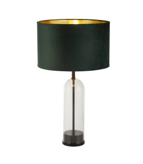 Oxford Table LampGlass Black Marble Green Velvet_Main