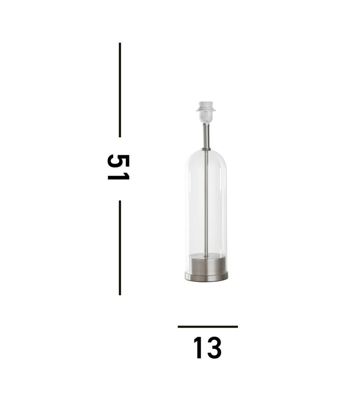 Base Only Oxford Table Lamp Satin Nickel Glass_Line
