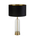 Oxford Table Lamp Glass Brass Black Velvet Shade_Off
