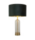 Oxford Table Lamp Glass Brass Green Velvet Shade_Main