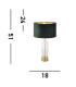 Oxford Table Lamp Glass Brass Green Velvet Shade_Line